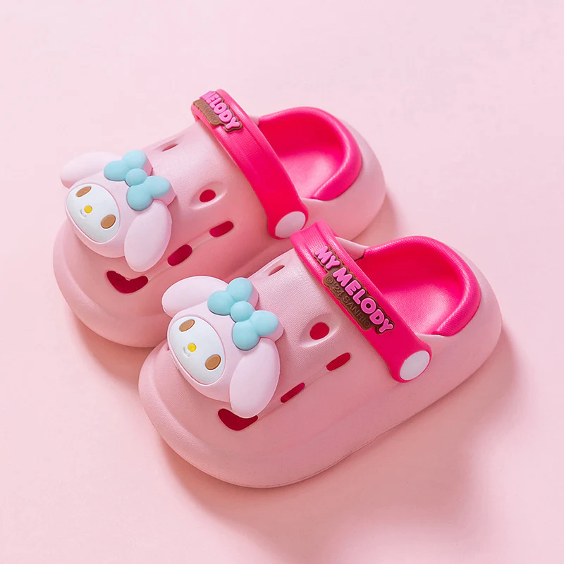 DEANWANGKT Sanrio Clow M Cartoon Children's Eva Hole Shoes Boys Closed-Toe Slippers Non-Slip Melody Girls' Sandals - Deanwangkt