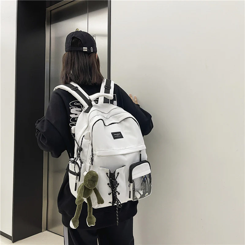 Love Sea Backpack  New Middle School Student Lightweight Women's Schoolbag Female Fashion Simple Large-Capacity Backpack - Deanwangkt