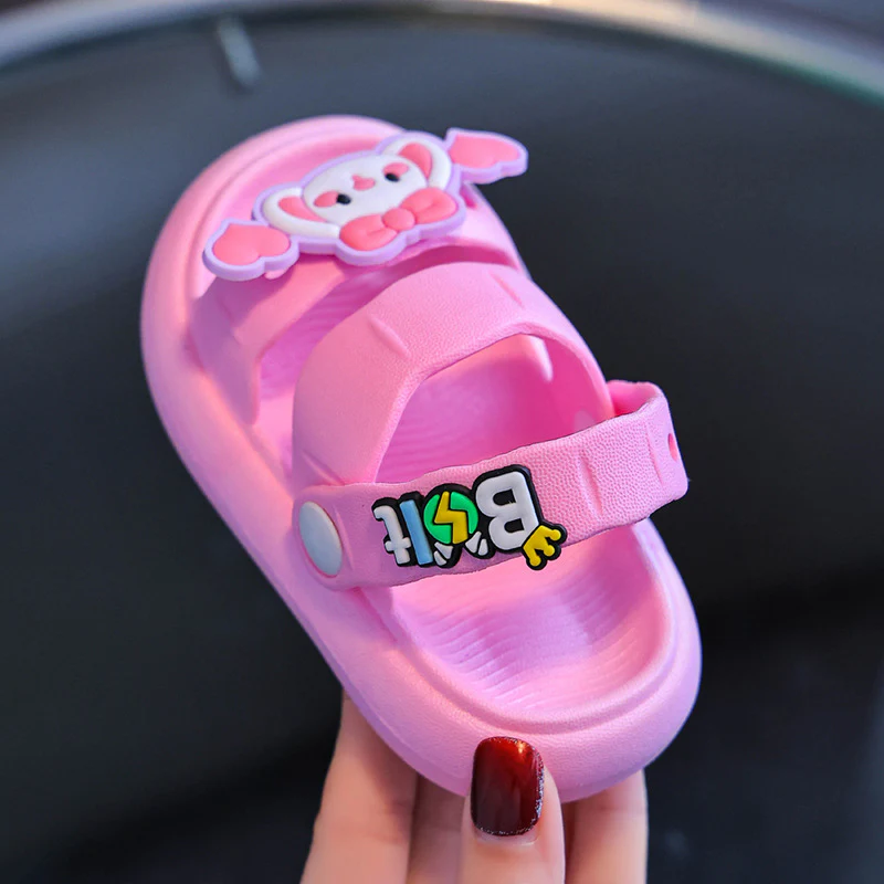 DEANWANGKT Popular Children's Slippers Men's Outdoor Cute Summer Non-Slip Home Cartoon Baby Princess Slippers Girl - Deanwangkt