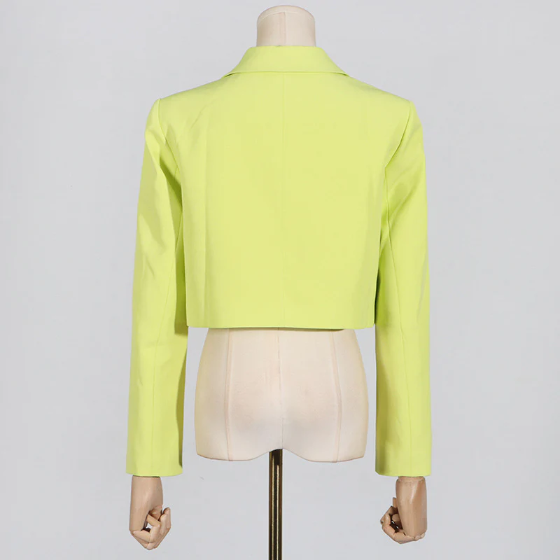 2025 Fashion casual style suit  spring new V-neck cardigan short suit + high waist straight trousers two-piece set - Deanwangkt