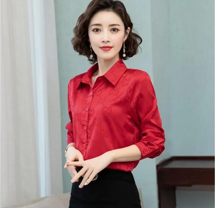 Designer Printed Black Shirts Long Sleeve Women Runway Button Shirt Office Ladies Ribbon Bow Blouses Spring Summer Autumn Winter Slim Fit Stylish Luxury Tops - Deanwangkt