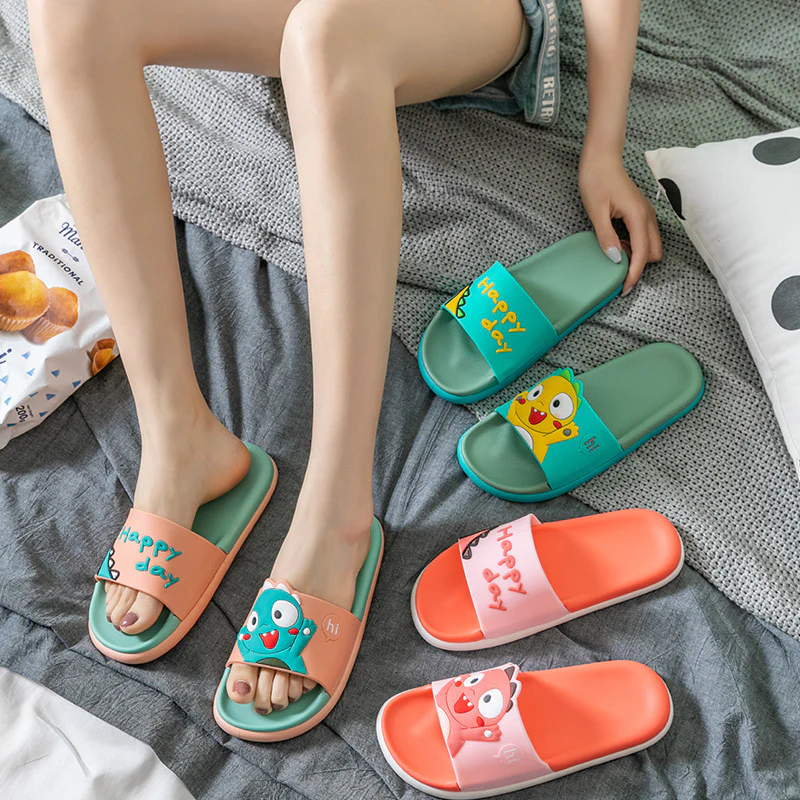 DEANWANGKT Parent-Child Sandals Home Child Girl Summer Indoor Non-Slip Baby Princess Boys Cute Family Three Slippers - Deanwangkt