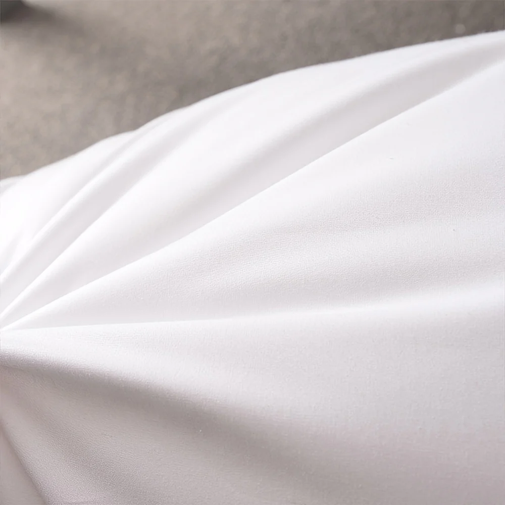 Ultra-Soft & Fluffy Rectangular Pillow - White, High-Quality Polyester Cover, Skin-Friendly & Breathable, Versatile for All Seasons, Machine Washable - Deanwangkt