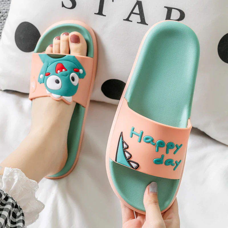 DEANWANGKT Parent-Child Sandals Home Child Girl Summer Indoor Non-Slip Baby Princess Boys Cute Family Three Slippers - Deanwangkt