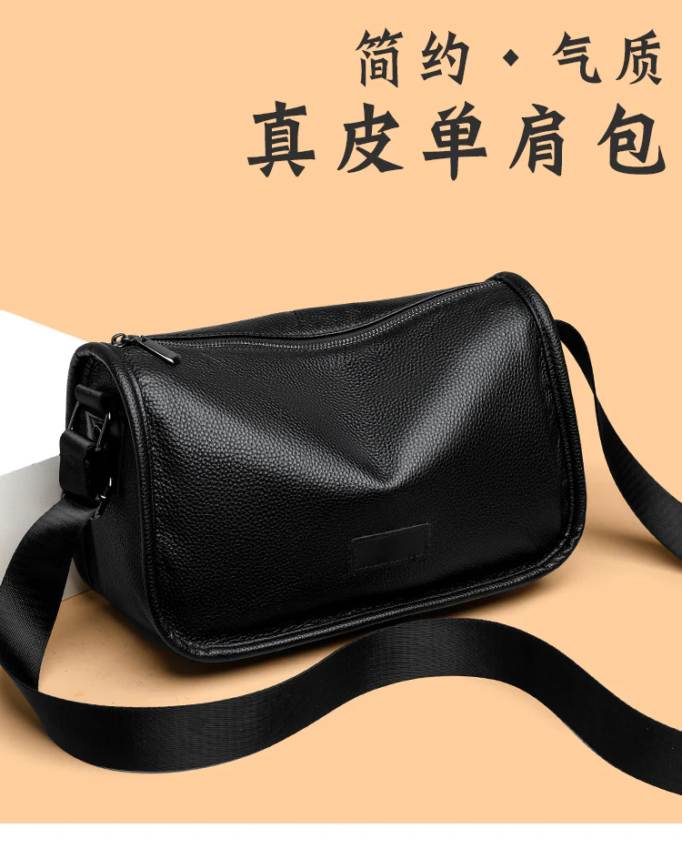 deanwangkt  New Men's Leather Shoulder Bag First Layer Cowhide Messenger Bag Business Casual Small Crossbody Bag Large Capacity Soft Cowhide Back - Deanwangkt