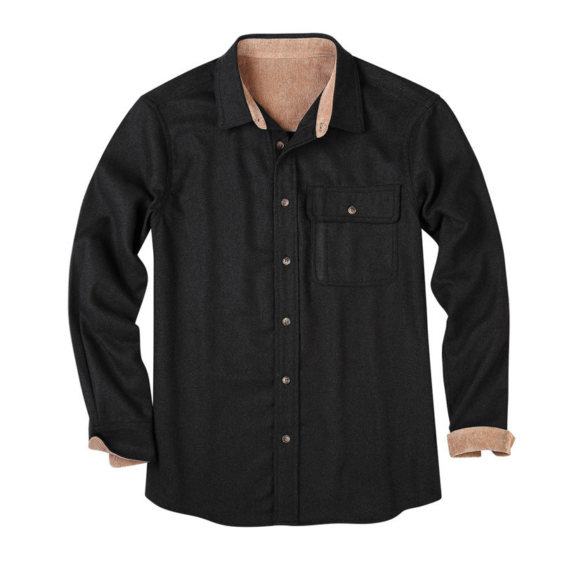 DEANWANGKT 2025 popular men's clothing  men's shirts long-sleeved Popular trade men's shirts men's autumn and winter flannel formal wear wholesale - Deanwangkt