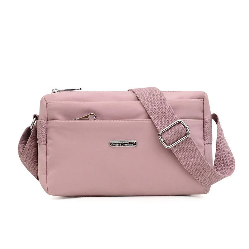 deanwangkt - Nylon Women Shoulder Bags Casual Female Handbags Solid Color Travel Crossbody Bag for Women Simple Ladies Wallet Retro Handbag - Deanwangkt