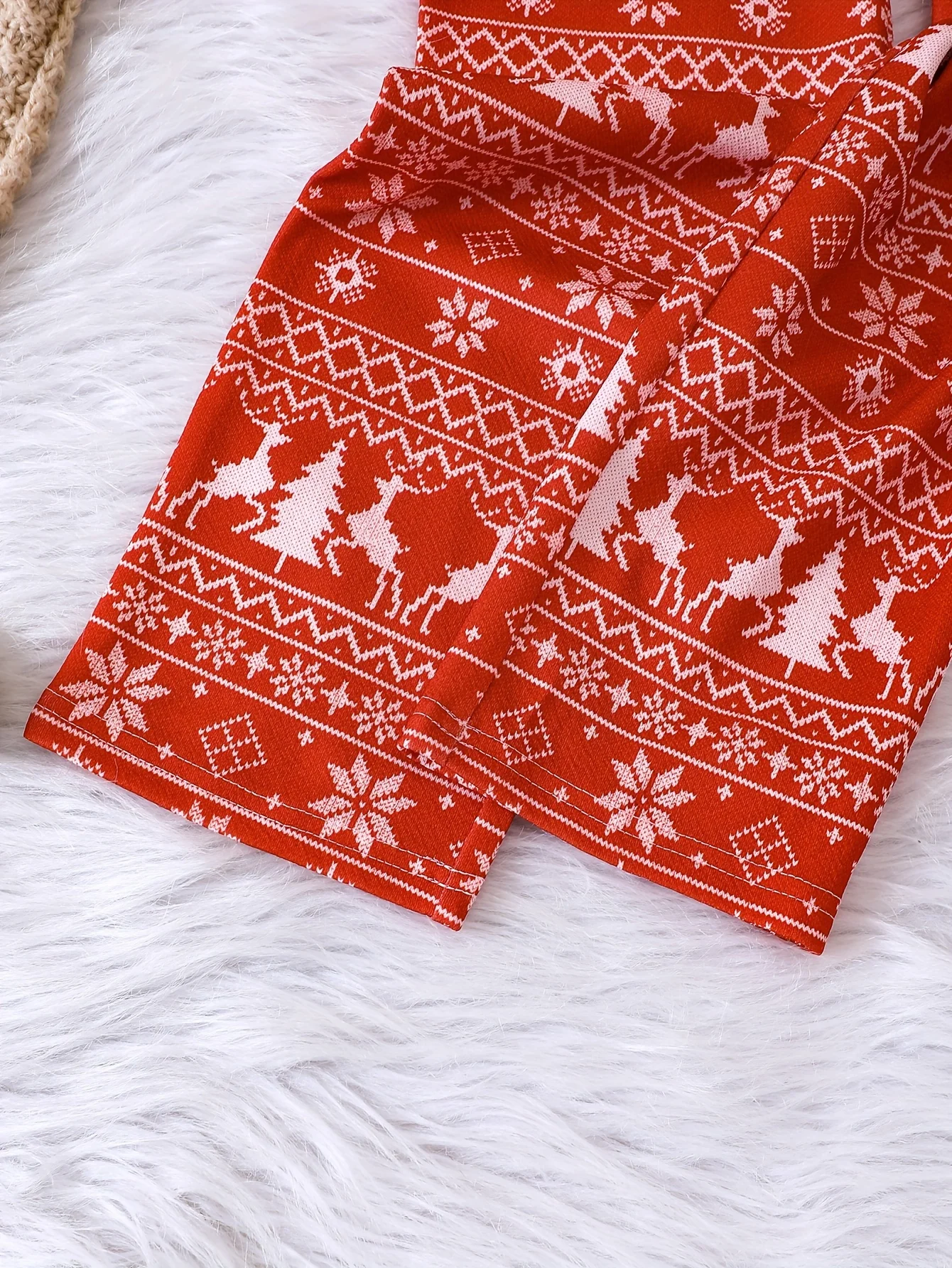 3pcs Set Plush Hooded Jacket + Tank Top + Pants Trendy & Warm Christmas Sets for Girls Kids Gift, Outdoor Casual Activities - Deanwangkt