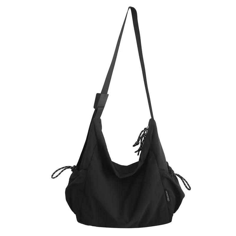 DEANWANGKT 2025 Korean version of fashion nylon tote bag popular new casual large-capacity shoulder bag versatile tooling wind messenger bag - Deanwangkt