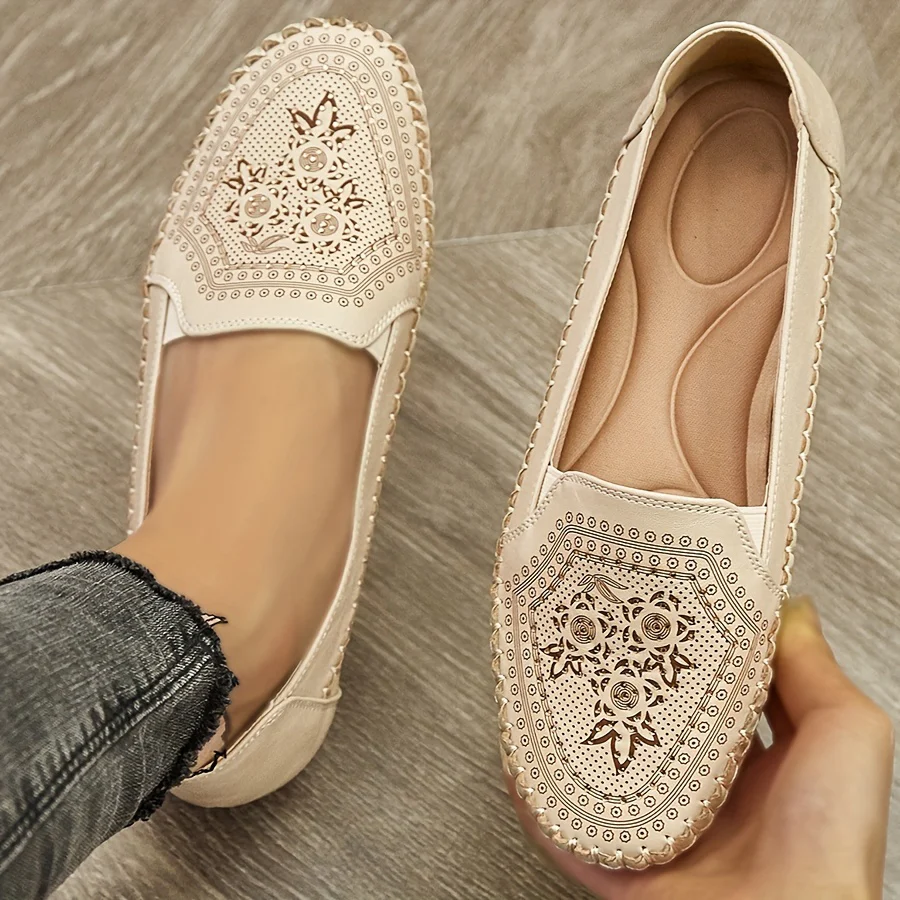 Womens Classic Loafers - Timeless Design, Ultra-Flat Heel, Soft Cushioned Sole, Super Lightweight, Ultimate Comfort Shoes for Casual Occasions - Deanwangkt