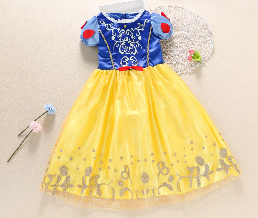 Summer Children Shirt  Girls Dress Frozen Princess Dress Sleeping Beauty Cinderella Snow White Skirt - Deanwangkt