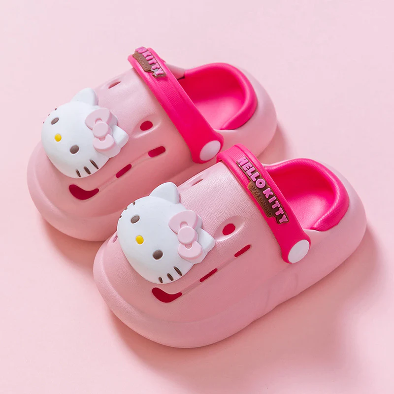DEANWANGKT Sanrio Clow M Cartoon Children's Eva Hole Shoes Boys Closed-Toe Slippers Non-Slip Melody Girls' Sandals - Deanwangkt