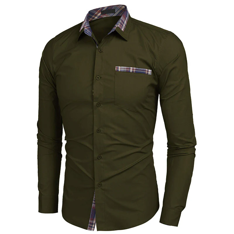 DEANWANGKT 2025 Dress Men's Shirt Long Sleeve  Autumn Popular and  Casual Men's Shirt Men's  Hot Trade Shirt Men's - Deanwangkt