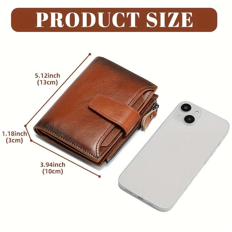 Premium Genuine Leather Bifold Wallet for Women - Sleek & Secure with RFID Blocking - Petite, Practical, and Perfect for Everyday Use - Deanwangkt