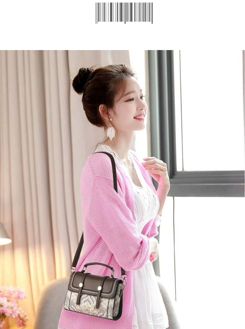 Retro girls small bag  new fashion versatile commuter college style student shoulder messenger bag small square bag - Deanwangkt