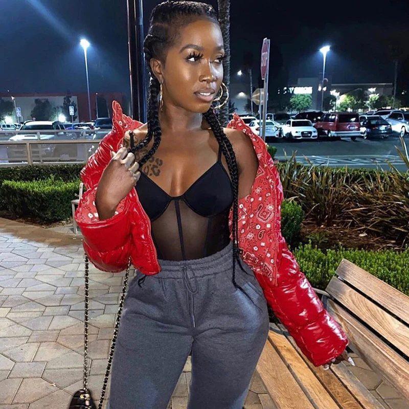 M22TP520 European and American women's clothing autumn and winter new casual printing lapel zipper front and back two wear long-sleeved slim cotton clothes - Deanwangkt