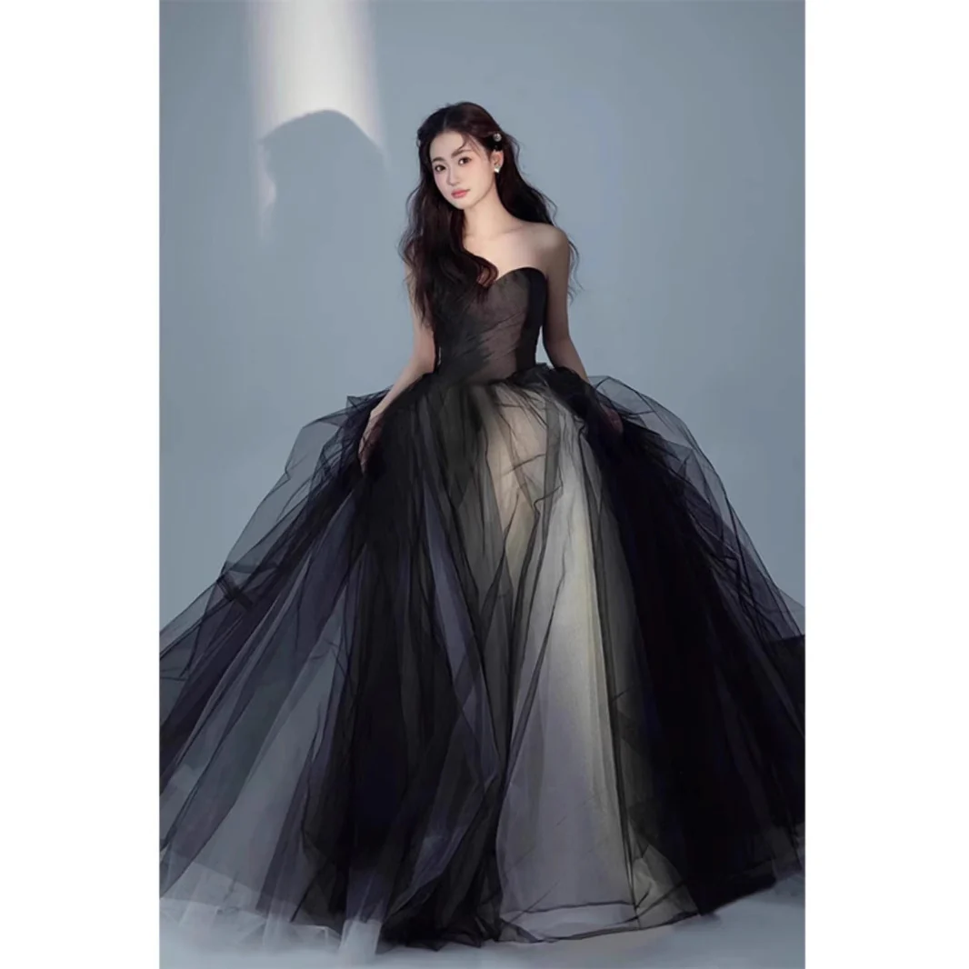 2025 Princess on the Run Series New Black Dinner Annual Meeting Art Exam Bar Mitzvah Chorus Performance Host Dress - Deanwangkt