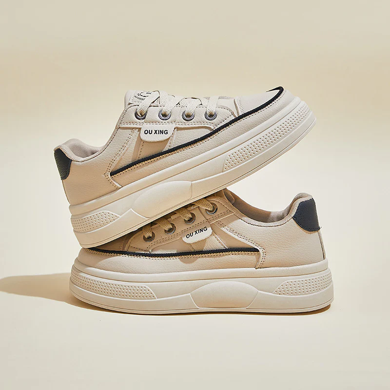 2025 spring little white shoes new Korean version ins female students platform heightening sports board shoes casual shoes HY306 - Deanwangkt