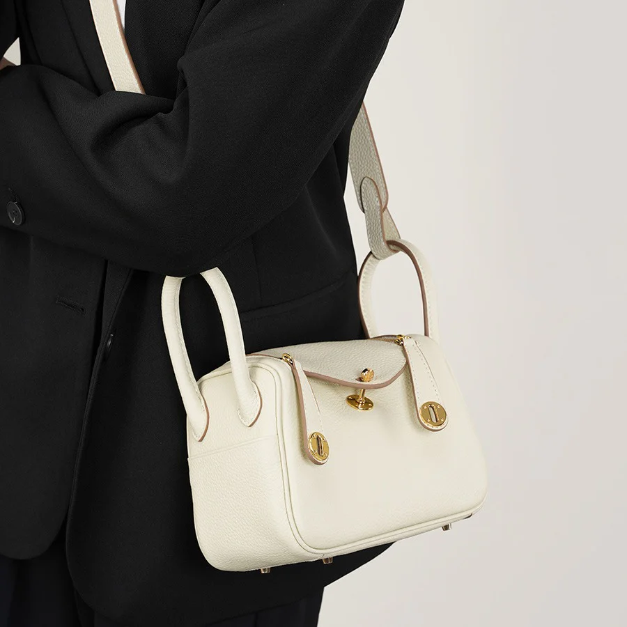 Lindy Bag Mini19cm All-Match Shoulder Messenger Bag  New Genuine Leather Doctor Bag Commuter Lindi Mini Fashion - Deanwangkt