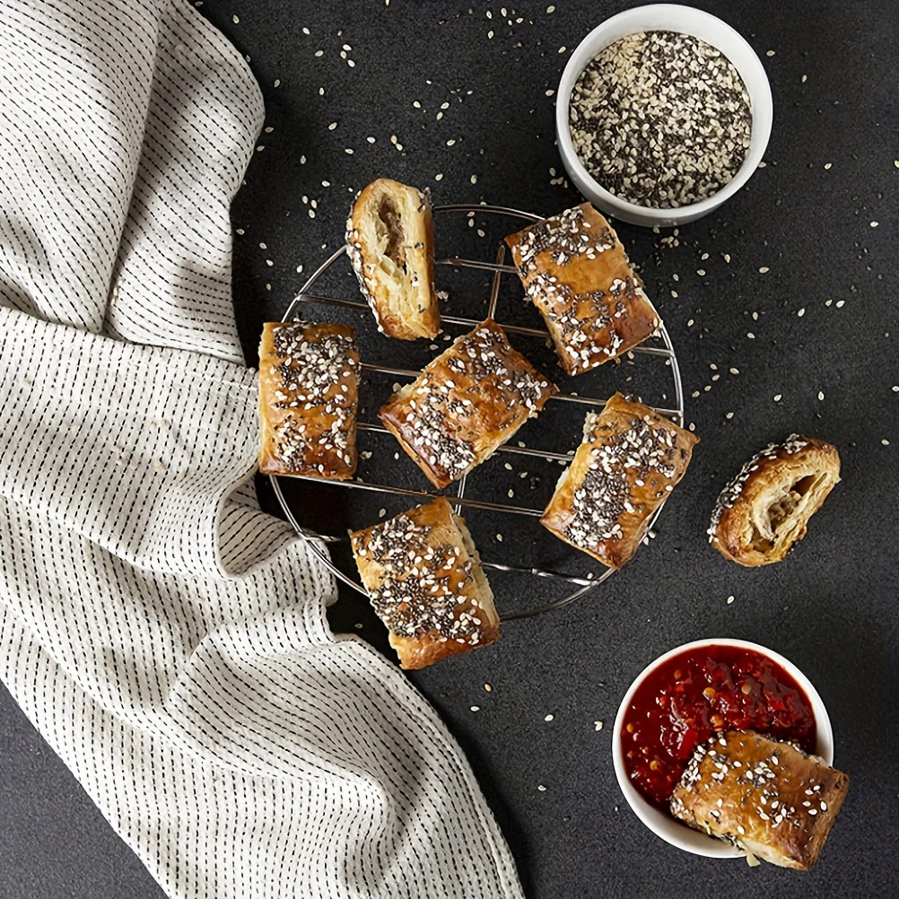 11pcs/set 8 Inch Air Fryer Accessories Kit - BPA Free, Dishwasher Safe, Nonstick Coating, Compatible with 3.7QT-6.8QT Deep Air Fryers, Includes Recipes Cookbook - Deanwangkt