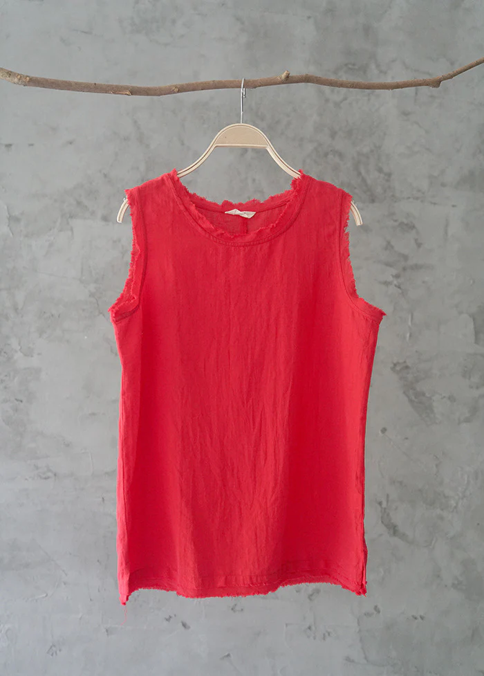 Special offer! No, Left Bank style, ramie rough edge basic vest versatile casual sling S733 - Deanwangkt