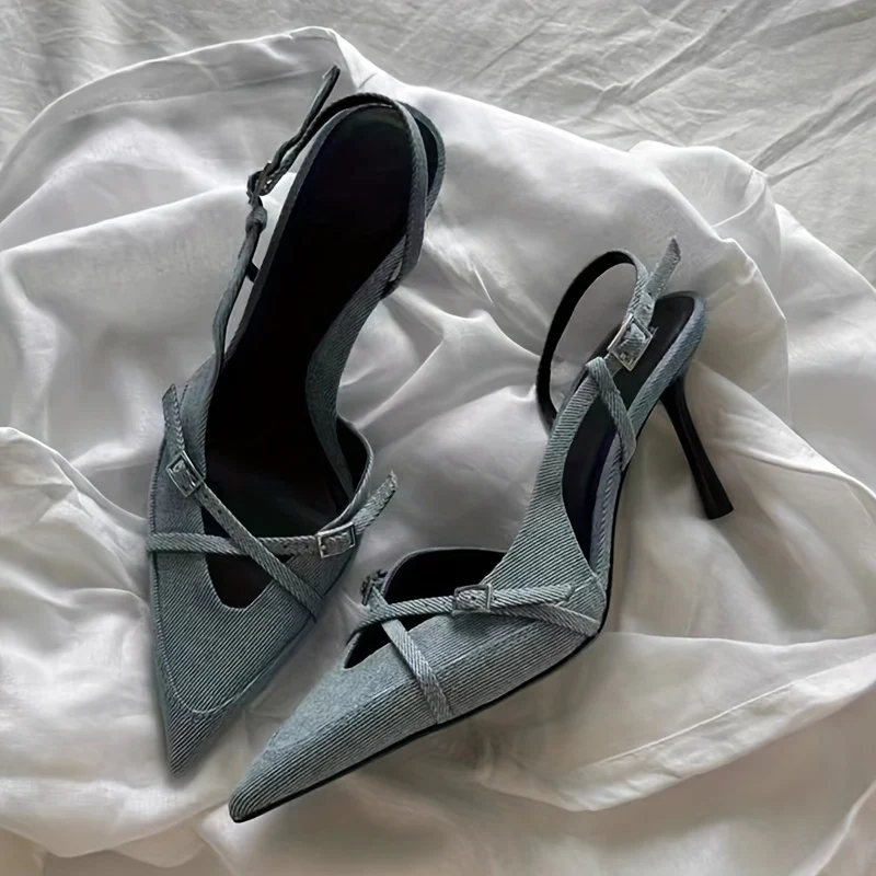 deanwangkt  Pointed Toe Women High Heels Shoes Designer Slingback Sandals Dress Pumps Shoes - Deanwangkt