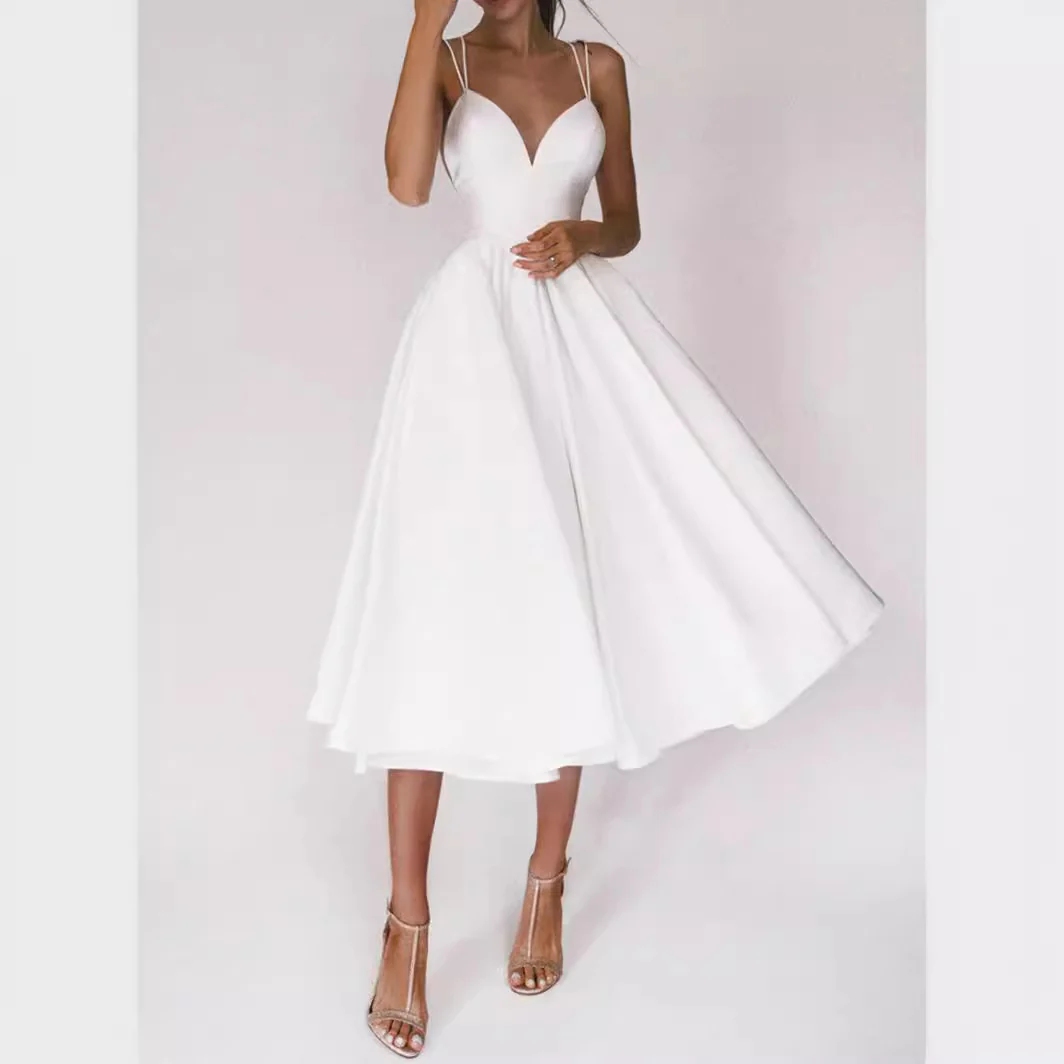 2021 spring and summer new New   2025 women's clothing multi-color suspender sexy pendulum dress - Deanwangkt