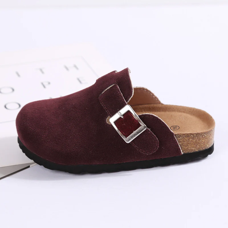 DEANWANGKT New Autumn Cork Baby Girl Children's Shoes Belt Buckle Home Boy Casual Slippers One Piece Dropshipping - Deanwangkt