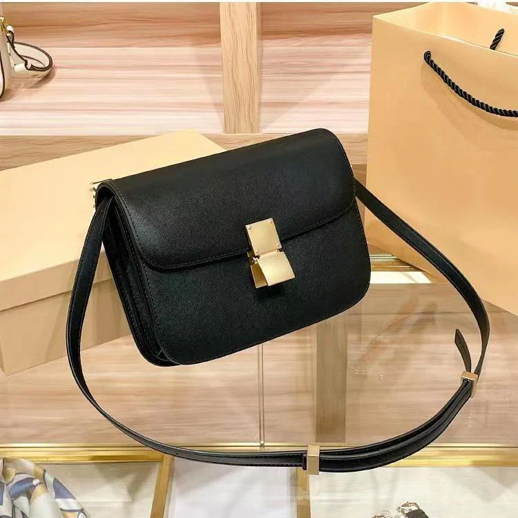 New Minority All-Match High-Grade Small Square Bag Retro Large Capacity Shoulder Messenger Women's Leather Box Square Bag - Deanwangkt