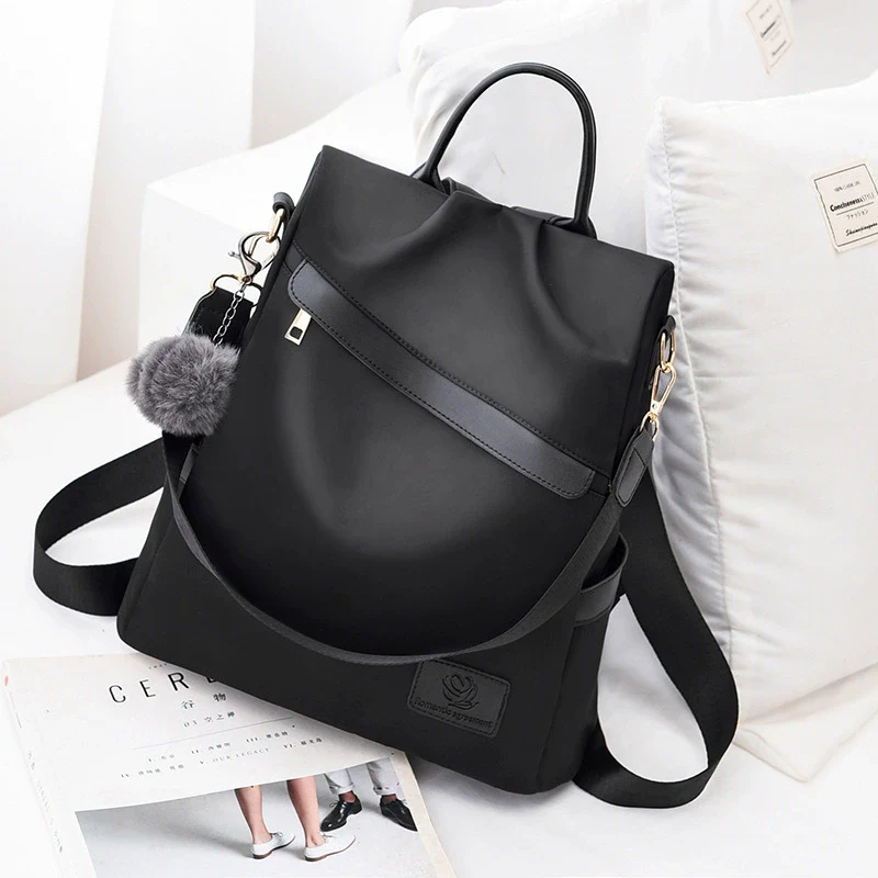 new fashion versatile multi-function anti-theft simple dual-purpose schoolbag women's Oxford cloth travel backpack backpack - Deanwangkt