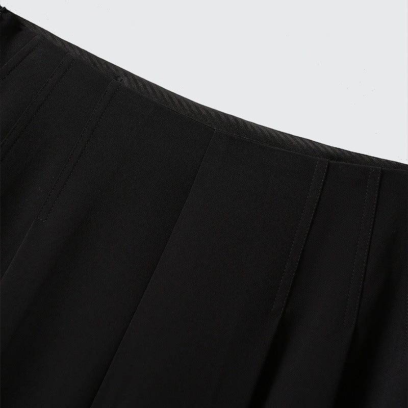 2025 Moisture-absorbing and quick-drying/cool and anti-penetration, textured nine-point tapered casual pants, high waist and thin commuting black and white women's clothing - Deanwangkt