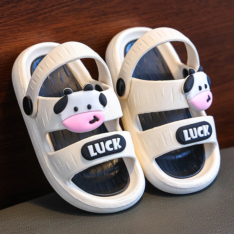 DEANWANGKT Children's Sandals Boy and Girl Baby Cute Non-Slip Soft Bottom Two-in-One Bath Outdoor Children's Slippers - Deanwangkt