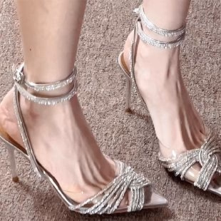 2025  Transparent cross strap high heels 2025 new pointed rhinestone stiletto sandals fairy style socialite women's shoes back empty - Deanwangkt