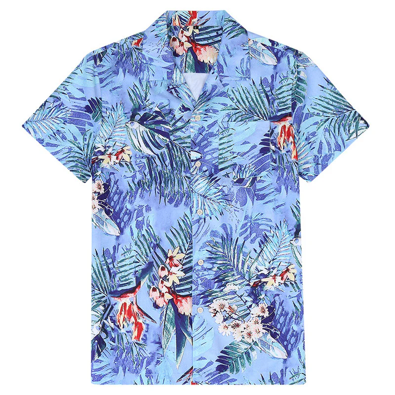 DEANWANGKT 2025 Men's Casual Hawaiian Shirt Men's,  Loose Shirt Men's Popularan, n Large Size Beach Shirt - Deanwangkt