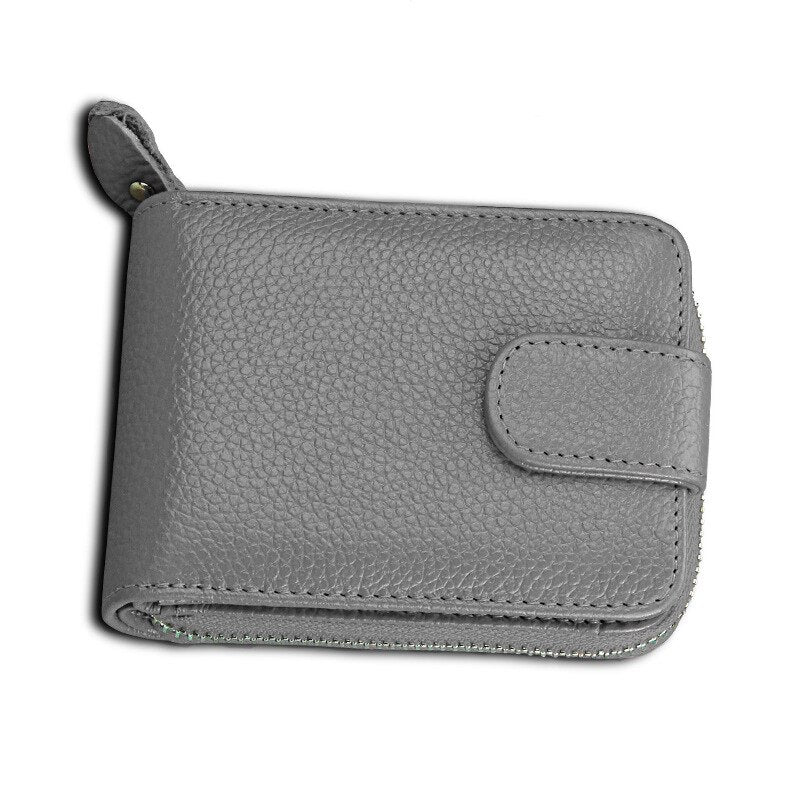 deanwangkt - Men Wallets Man's Card Genuine Leather Clutch Wallets Purses Driver's License Cover Zipper Organ Women's Wallet Card Wallet - Deanwangkt