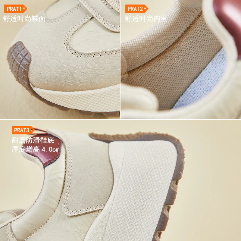 2025 ins Korean version of the new dad shoes girl  spring student sports running casual thick sole height increase street shot BN028 - Deanwangkt