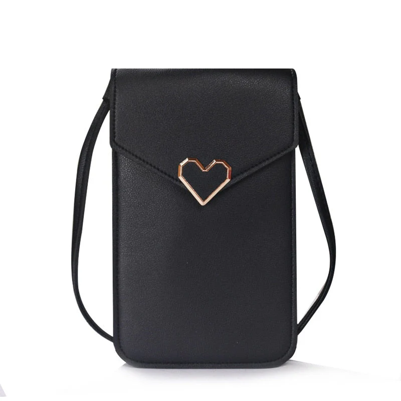 deanwangkt - Bag For Women Touch Screen Cell Phone Purse Smartphone Wallet Shoulder Strap Handbag PU Leather Casual Solid Crossbody Bags - Deanwangkt