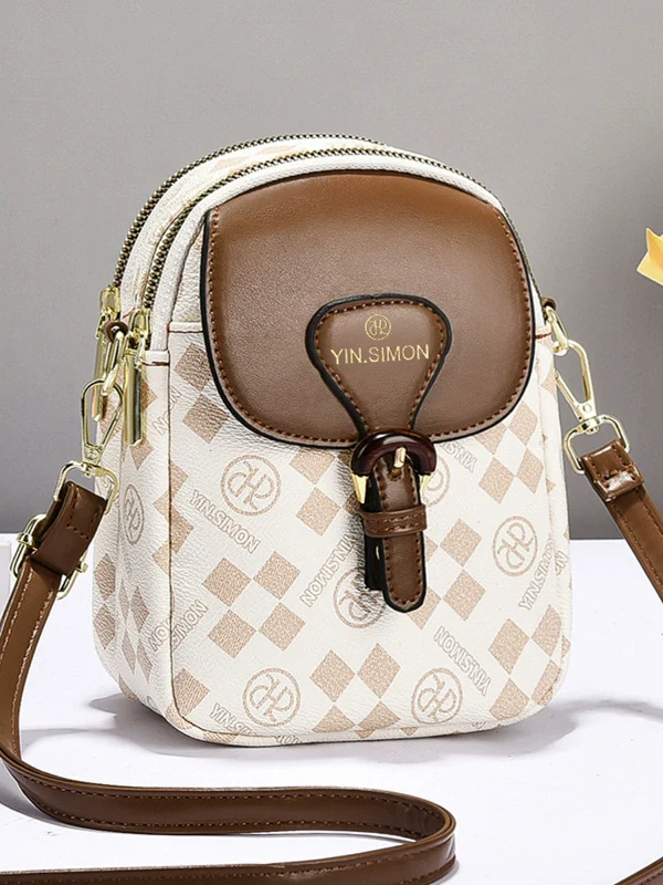 Women's bag mobile phone bag  new fashion versatile walking bag contrasting color temperament shoulder messenger bag women - Deanwangkt