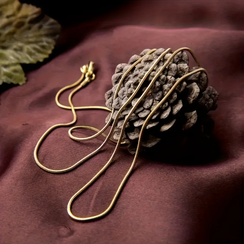 5pcs/1pc Snake Chain Necklace For Men Women Unisex Casual Snake Collarbone Chain Exquisite Jewelry (16/18/20/22/24/26/28/30 Inches) - Deanwangkt