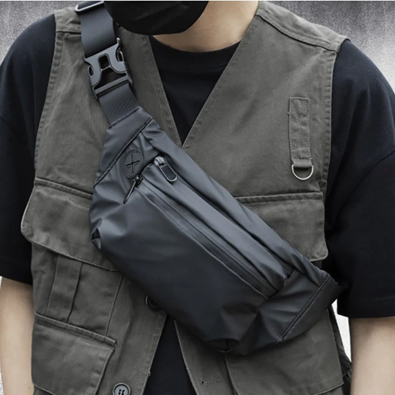 deanwangkt  Men's Belt Bag Checkout Wallet Mobile Phone Waist Bag Construction Site His Capacity Wear-Resistant Shoulder Chest Bag Tradepurse - Deanwangkt