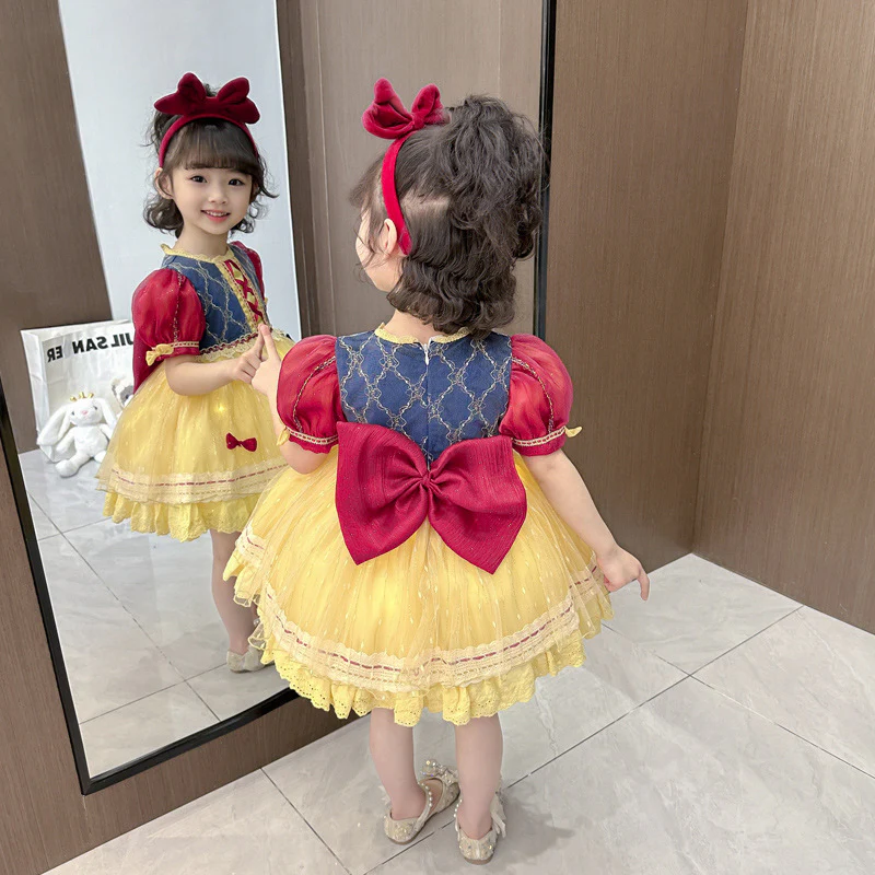 Children's Clothing Children's Day Performance Clothing Girls Dress Baby Girl Lolita Snow White Dress Summer Dress Birthday - Deanwangkt