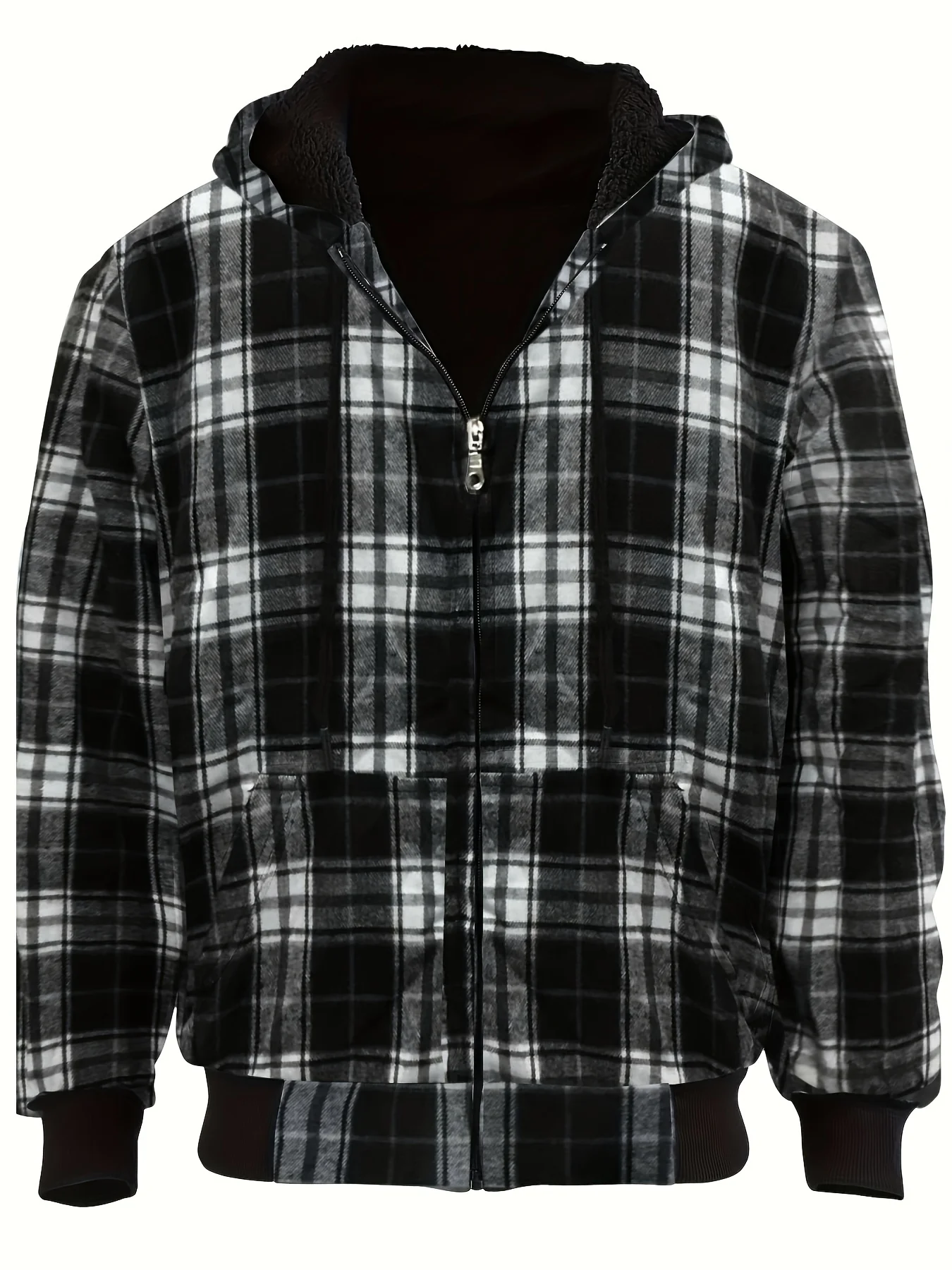 Heavyweight Sherpa Hoodies for Men, Thick Fleece Lined Full Zip Up Winter Warm Sweatshirts Work Jackets - Deanwangkt