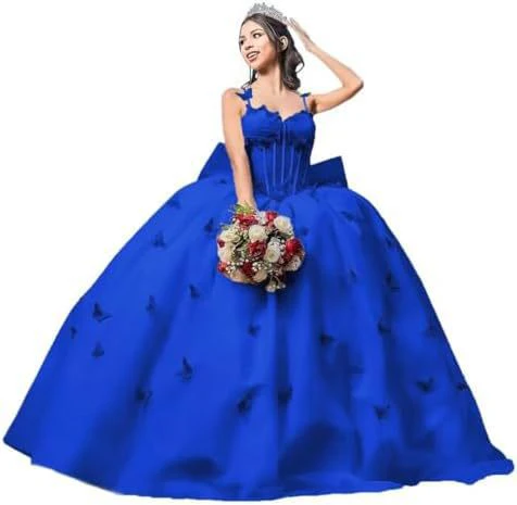 2025new evening dress one-word shoulder tube top adult dress princess dress three-dimensional butterfly dress - Deanwangkt