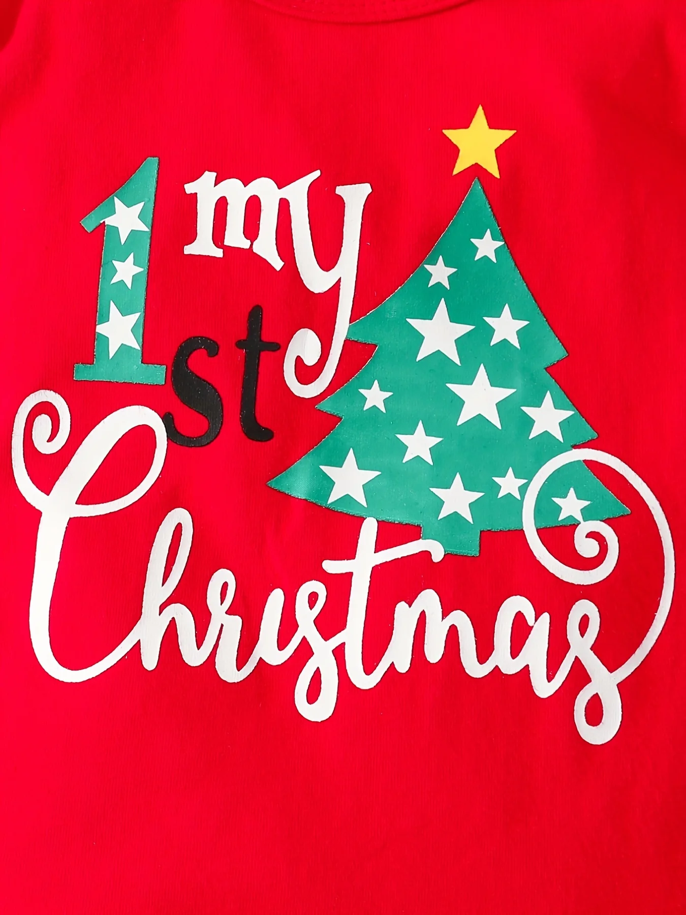 3pcs Christmas Outfits - Flying Sleeve Long-sleeved Romper + Bowknot Trousers Set with Free Headband - Deanwangkt