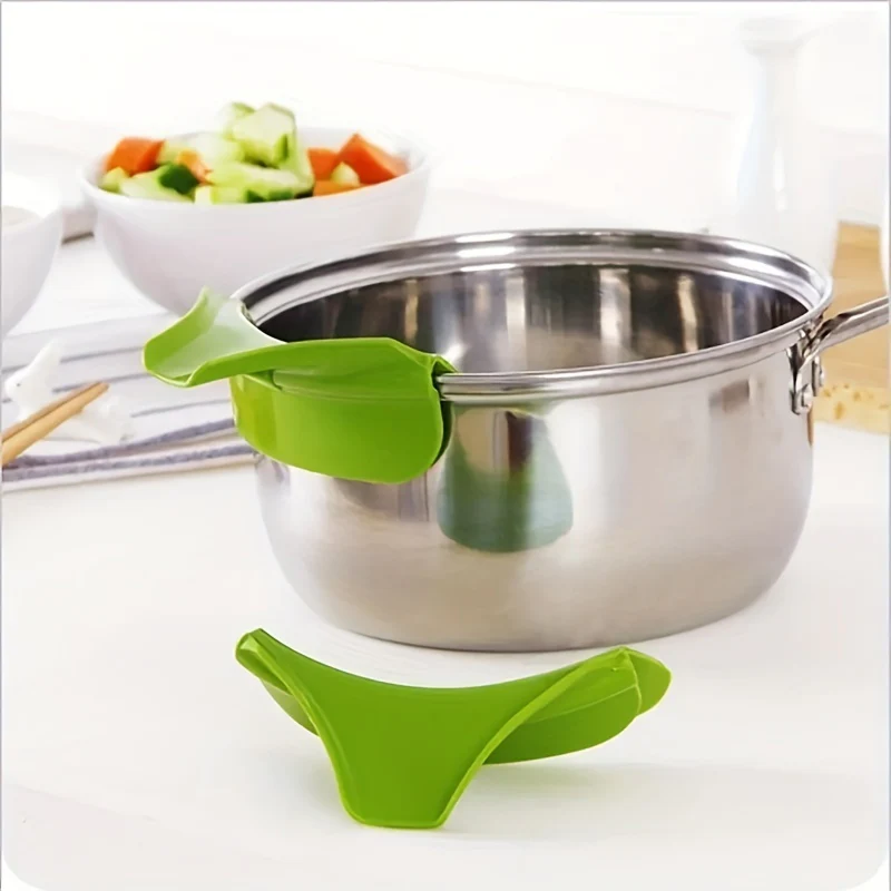 1pc Silicone Pour Soup Spout - Food-Grade, Heat-Resistant Kitchen Gadget for Easy Pouring & Splash Prevention - Deanwangkt