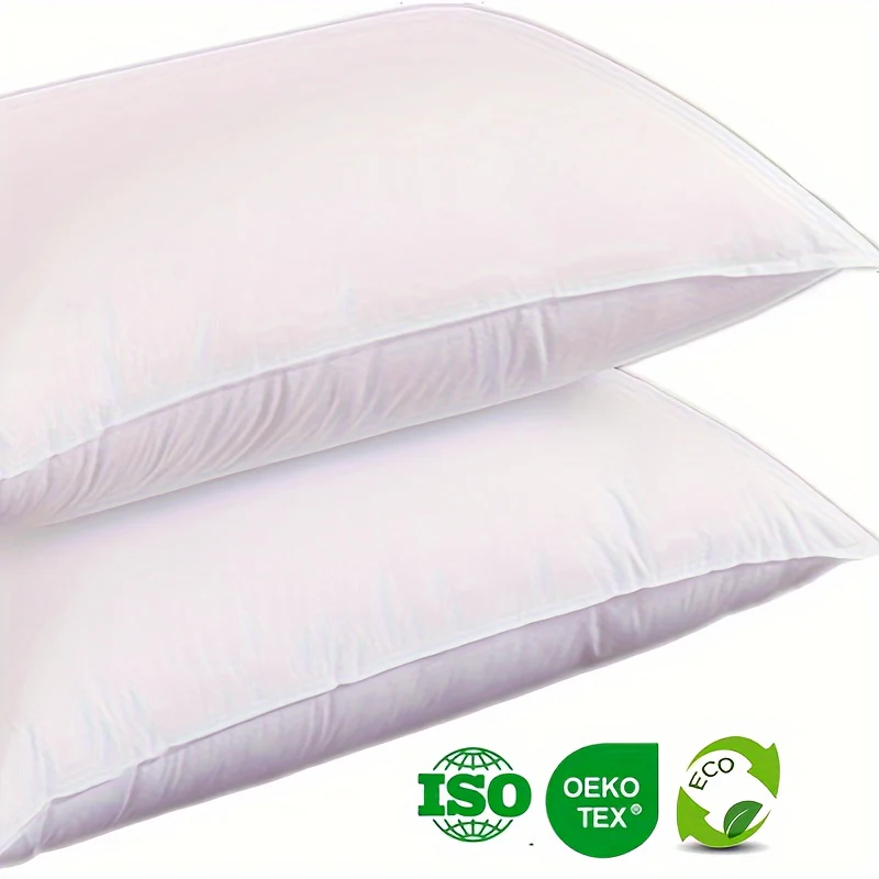 1pc Premium Feather Down Pillow 20x26 Inches, Classic Style Hotel Quality Bedding For Guesthouse B&B Home, Ultra Comfort Cloud-Like Sleep OEKO Standard - Deanwangkt