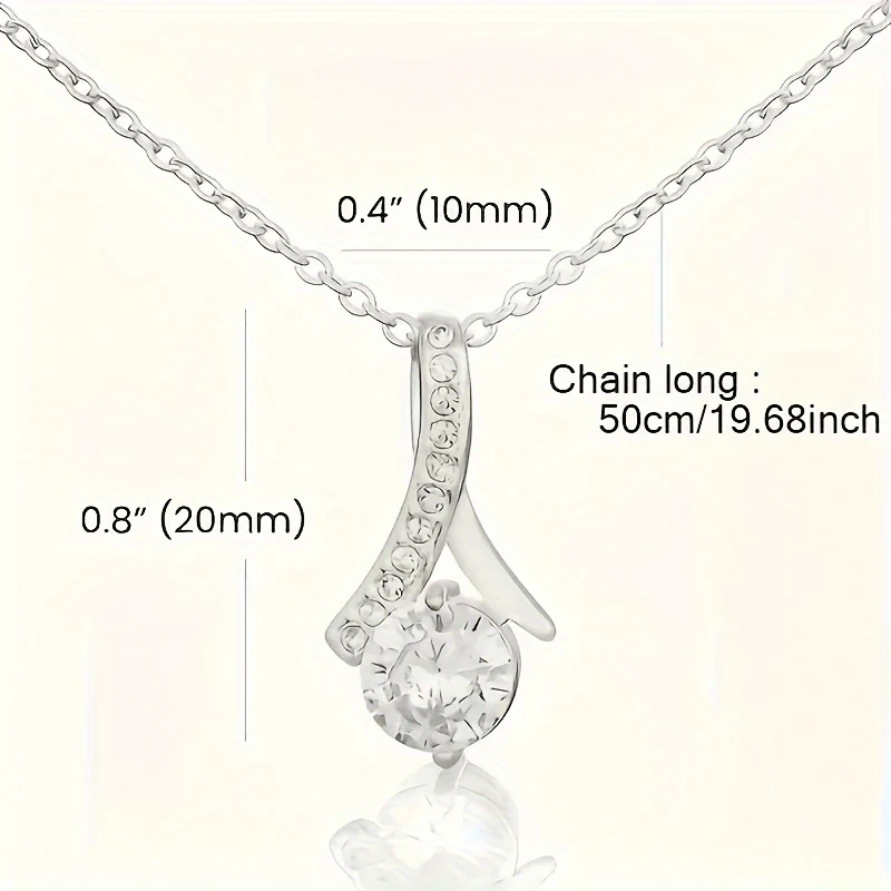 Luxurious Diamond Pendant Necklace - Sparkling Velvet-lined Box, Beautiful Card, Ornate Decorative Accessories - Perfect Gift for Special Occasions, Ideal for Daughters, Friends, and Loved Ones, Festive Holiday Gift, Celebratory Birthday Present - Deanwangkt