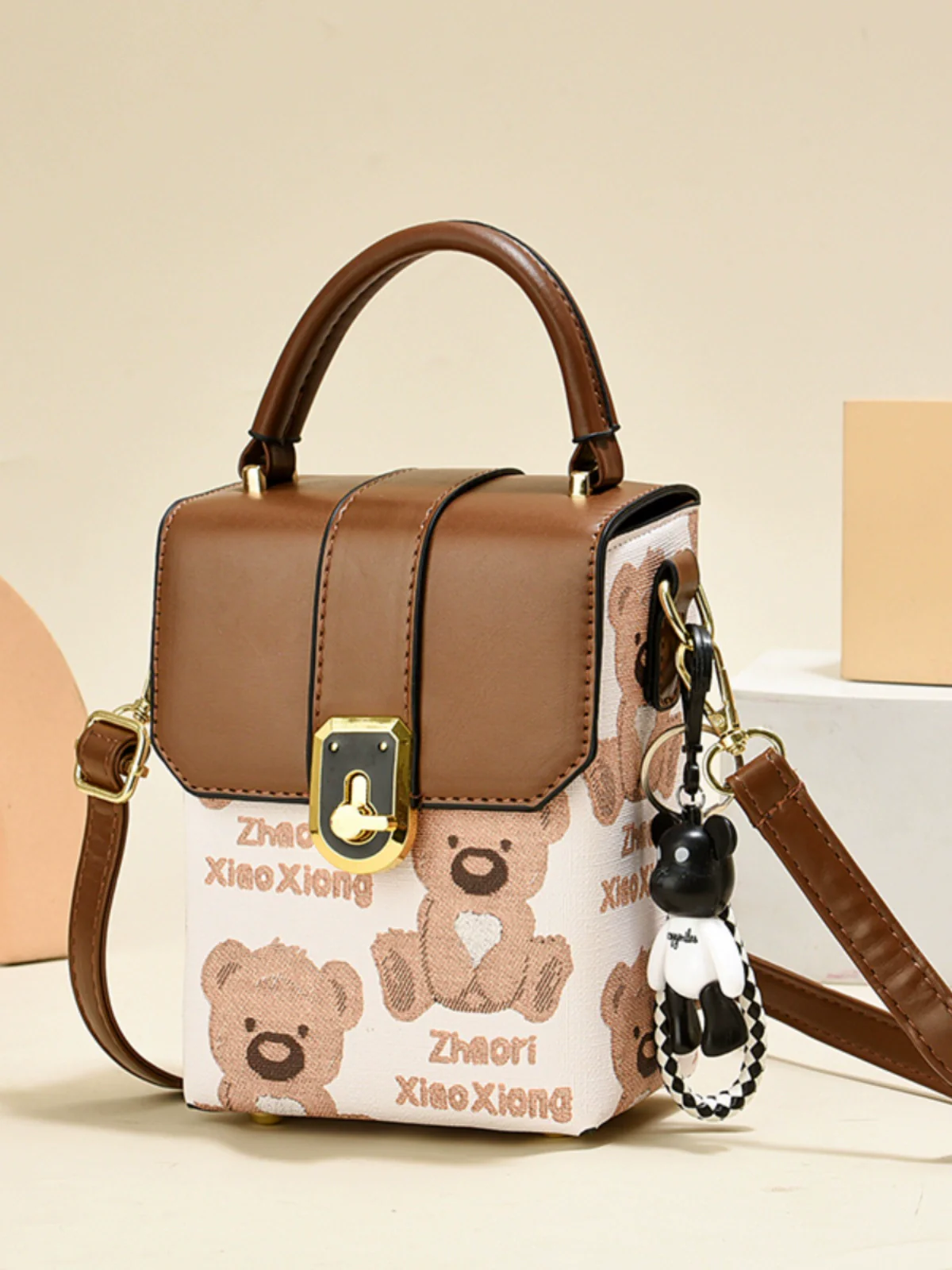 Small bag women's  new fashion versatile trend contrasting color temperament shoulder messenger bag mobile phone bag - Deanwangkt