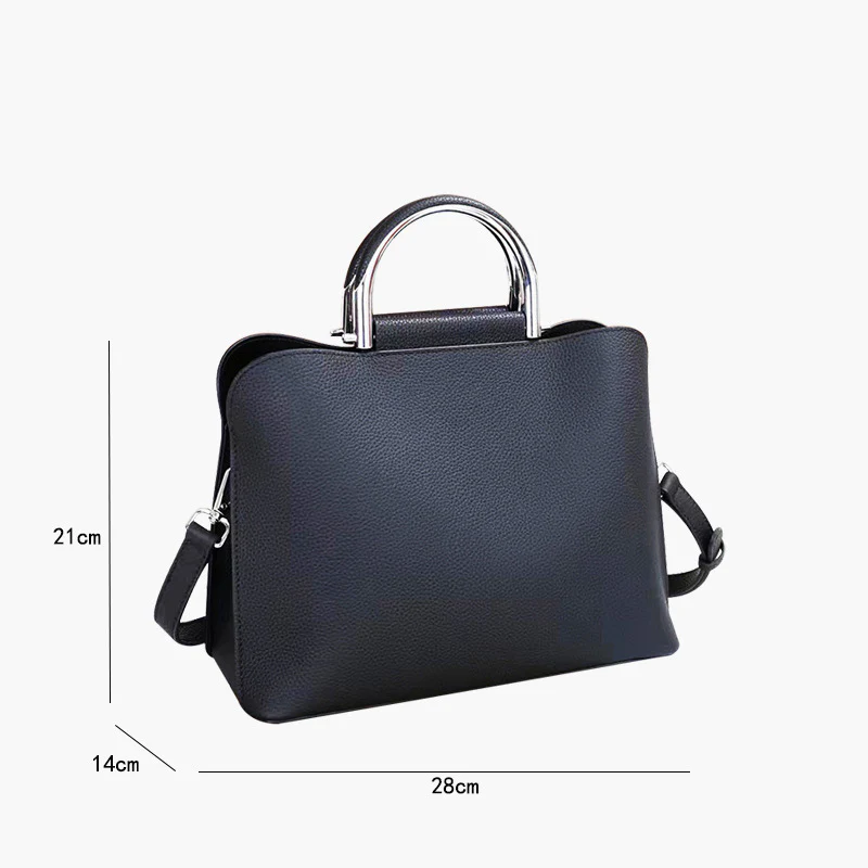 First layer cowhide TOGO pattern casual handbag high-end leather lady bag versatile messenger shoulder women's bag M207 - Deanwangkt