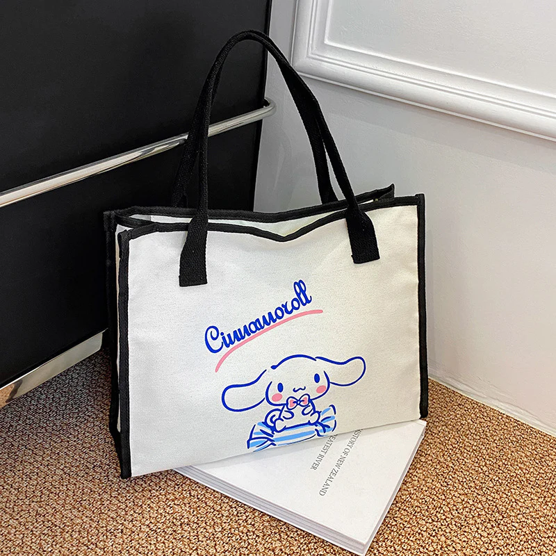 Cartoon Clow M Printed Canvas Bag Women's Sanrio Melody Shoulder Bag Fashion All-Match Underarm Tote Bag - Deanwangkt